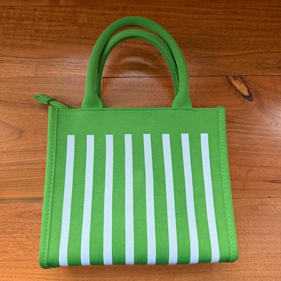 NWOT Kate Spade New York x Target Green and White Stripe Knit Crossbody Bag OS - Picture 4 of 16